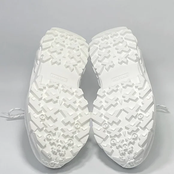 Burberry White and Beige Check Sneakers - Picture 3 of 8